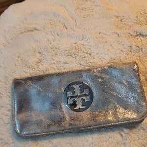 Tory Burch Silver Clutch